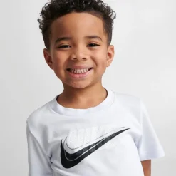 Kids' Toddler Nike Sportswear Double Swoosh T-Shirt And Shorts Set Football Grey/Dark Grey Heather - 76J416 X58 -Default Template 7 76J416 X58 M5