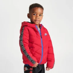 Kids' Toddler Nike Futura Taped Puffer Jacket University Red - 76J728 U10 -Default Template 7 76J728 U10 M3