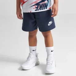 Kids' Toddler Nike Active Joy T-Shirt And Shorts Set White/Midnight Navy - 76K471 BAK -Default Template 7 76K471 BAK M4