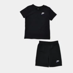 Kids' Toddler Nike Club LBR T-Shirt And Shorts Set Black - 76K746 023