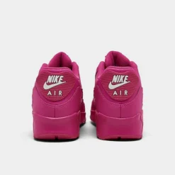 Girls' Big Kids' Nike Air Max 90 Leather Casual Shoes Laser Fuchsia/White - 833376 603 -Default Template 7 833376 603 P4