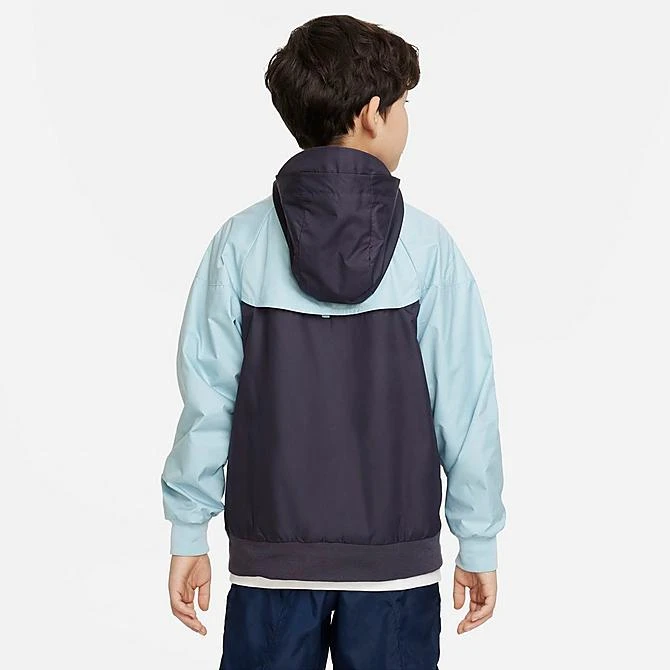 Kids' Nike Sportswear Windrunner Jacket Gridiron/Ocean Bliss/Ocean Bliss/White - 850443 018 4 Kids' Nike Sportswear Windrunner Jacket Gridiron/Ocean Bliss/Ocean Bliss/White - 850443 018 - Image 2