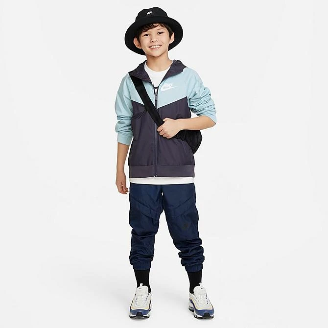 Kids' Nike Sportswear Windrunner Jacket Gridiron/Ocean Bliss/Ocean Bliss/White - 850443 018 5 Kids' Nike Sportswear Windrunner Jacket Gridiron/Ocean Bliss/Ocean Bliss/White - 850443 018 - Image 3