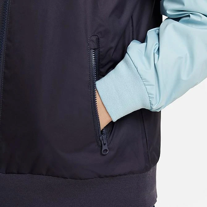 Kids' Nike Sportswear Windrunner Jacket Gridiron/Ocean Bliss/Ocean Bliss/White - 850443 018 7 Kids' Nike Sportswear Windrunner Jacket Gridiron/Ocean Bliss/Ocean Bliss/White - 850443 018 - Image 5