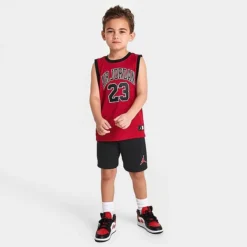 Nike Boys' Little Kids' Jordan HBR Muscle Tank And Shorts Set Red/Black - 857559 023