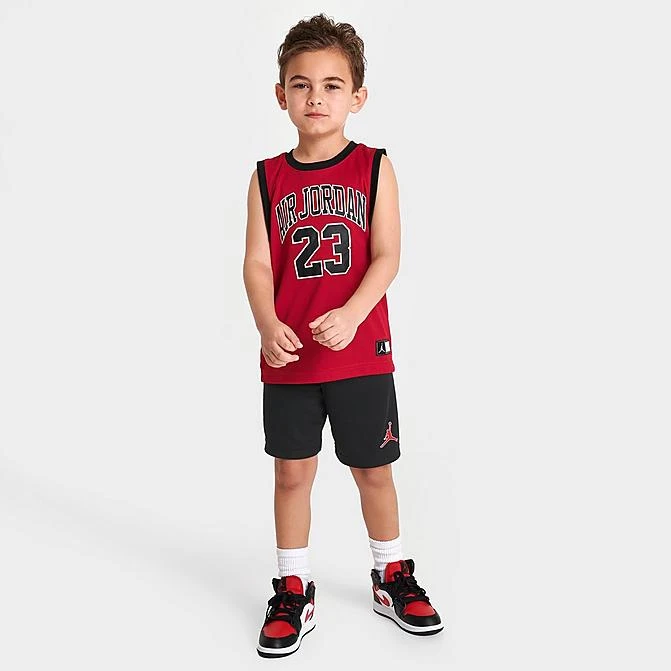 Nike Boys' Little Kids' Jordan HBR Muscle Tank And Shorts Set Red/Black - 857559 023 3 Nike Boys' Little Kids' Jordan HBR Muscle Tank And Shorts Set Red/Black - 857559 023