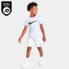 Boys' Little Kids' Nike Sportswear Futura T-Shirt And Shorts Set Off White/Grey - 86J416 X58 -Default Template 7 86J416 X58 M1