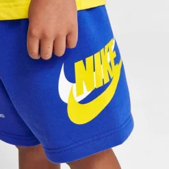 Little Kids' Nike HBR Icon T-Shirt And Shorts Set Yellow/Blue - 86K435 U89 -Default Template 7 86K435 U89 M6