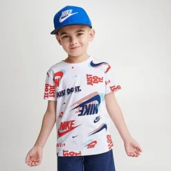 Little Kids' Nike Active Joy T-Shirt And Shorts Set White/Midnight Navy - 86K471 BAK 10 Little Kids' Nike Active Joy T-Shirt And Shorts Set White/Midnight Navy - 86K471 BAK -Default Template 7 86K471 BAK M3