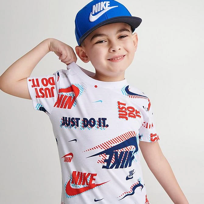 Little Kids' Nike Active Joy T-Shirt And Shorts Set White/Midnight Navy - 86K471 BAK 7 Little Kids' Nike Active Joy T-Shirt And Shorts Set White/Midnight Navy - 86K471 BAK - Image 5