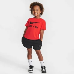 Little Kids' Nike Sportswear Air T-Shirt And Shorts Set Red/Black - 86K520 023