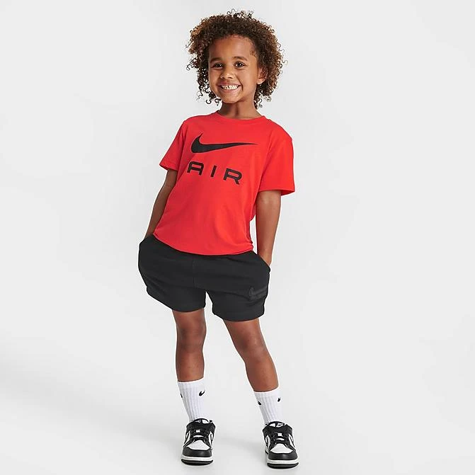 Little Kids' Nike Sportswear Air T-Shirt And Shorts Set Red/Black - 86K520 023 3 Little Kids' Nike Sportswear Air T-Shirt And Shorts Set Red/Black - 86K520 023
