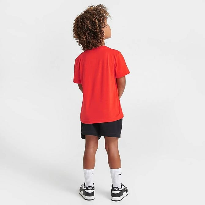 Little Kids' Nike Sportswear Air T-Shirt And Shorts Set Red/Black - 86K520 023 4 Little Kids' Nike Sportswear Air T-Shirt And Shorts Set Red/Black - 86K520 023 - Image 2