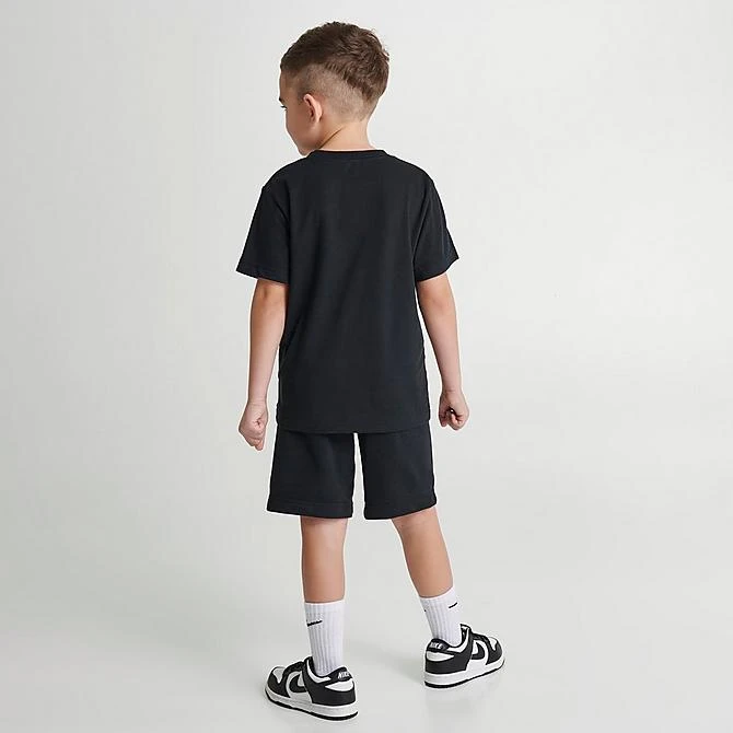 Little Kids' Nike Club LBR T-Shirt And Shorts Set Black - 86K746 023 4 Little Kids' Nike Club LBR T-Shirt And Shorts Set Black - 86K746 023 - Image 2