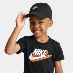 Kids' Nike Sportswear Heritage86 Futura Strapback Hat Black/White - 8A2902 023