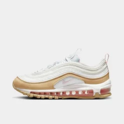 Girls' Big Kids' Nike Air Max 97 Casual Shoes Summit White/Sesame/White/Pink Foam - 921522GÂ 113