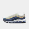 Big Kids' Nike Air Max 97 Casual Shoes Summit White/Racer Blue/Diffused Blue/Laser Orange - 921522 115 -Default Template 7 921522 115 P1