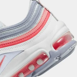 Big Kids' Nike Air Max 97 Casual Shoes White/Photon Dust/Indigo Haze/Coral Chalk - 921522 116 -Default Template 7 921522 116 P3