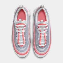 Big Kids' Nike Air Max 97 Casual Shoes White/Photon Dust/Indigo Haze/Coral Chalk - 921522 116 -Default Template 7 921522 116 P5
