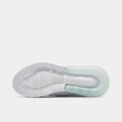 Big Kids' Nike Air Max 270 Casual Shoes White/White/Metallic Silver - 943345 103 -Default Template 7 943345 103 P6