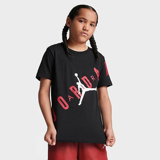 Nike Kids' Jordan Stretch Logo T-Shirt Black - 95A512 023 3 Nike Kids' Jordan Stretch Logo T-Shirt Black - 95A512 023