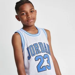 Nike Kids' Jordan Basketball Jersey White/University Blue - 95A773 W1W -Default Template 7 95A773 W1W M5