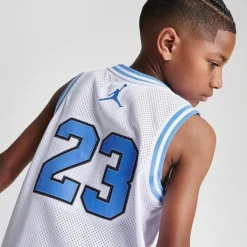Nike Kids' Jordan Basketball Jersey White/University Blue - 95A773 W1W -Default Template 7 95A773 W1W M6