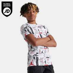 Nike Kids' Jordan Cool Stack Printed T-Shirt White - 95C103 001