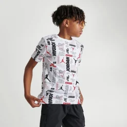 Nike Kids' Jordan Cool Stack Printed T-Shirt White - 95C103 001 -Default Template 7 95C103 001 M3