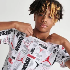 Nike Kids' Jordan Cool Stack Printed T-Shirt White - 95C103 001 -Default Template 7 95C103 001 M5