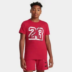Nike Kids' Jordan Jumpman 23 T-Shirt Red/White - 95C529 R78