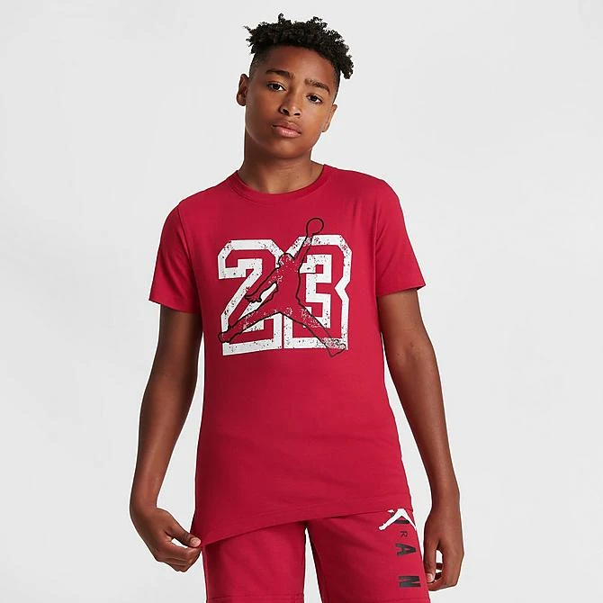 Nike Kids' Jordan Jumpman 23 T-Shirt Red/White - 95C529 R78 5 Nike Kids' Jordan Jumpman 23 T-Shirt Red/White - 95C529 R78 - Image 3