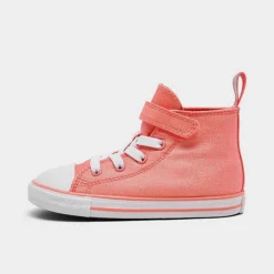 Girls' Toddler Converse Chuck Taylor All Star Easy-On Iridescent Stretch Lace Casual Shoes Lawn Flamingo/White/White - A03590F 670