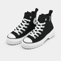 Girls' Little Kids' Converse Chuck Taylor All Star High Top Lugged Casual Shoes Black/Black/White - A03846C 001 -Default Template 7 A03846C 001 P2