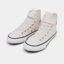 Girls' Little Kids' Converse Chuck Taylor High Top Casual Shoes Vintage White/Back Alley Brick/Gold - A04951F 103 -Default Template 7 A04951F 103 P2