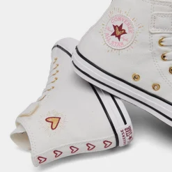 Girls' Little Kids' Converse Chuck Taylor High Top Casual Shoes Vintage White/Back Alley Brick/Gold - A04951F 103 -Default Template 7 A04951F 103 P3