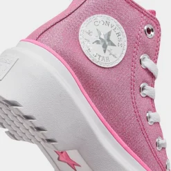 Girls' Little Kids' Converse Chuck Taylor All Star Lugged Lift Prism Glitter Platform Casual Shoes Oops Pink/White/Black - A05231C 674 -Default Template 7 A05231C 674 P3