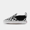 Infant Vans Checker Slip-On V Crib Shoes Black/White - A2XSLFB7 001 -Default Template 7 A2XSLFB7 001 P1
