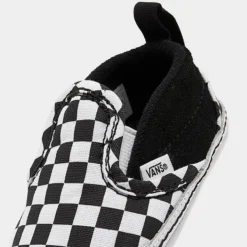 Infant Vans Checker Slip-On V Crib Shoes Black/White - A2XSLFB7 001 -Default Template 7 A2XSLFB7 001 P3