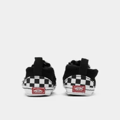Infant Vans Checker Slip-On V Crib Shoes Black/White - A2XSLFB7 001 -Default Template 7 A2XSLFB7 001 P4