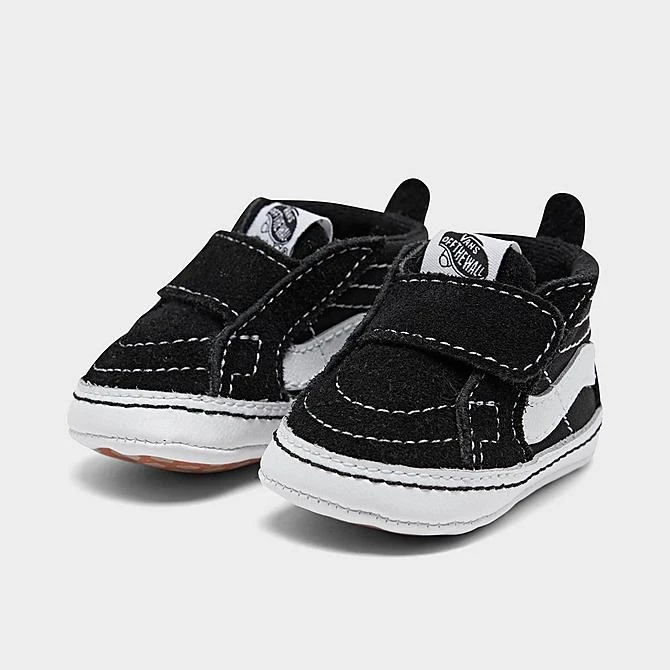 Boys' Infant Vans Old Skool Hook-and-Loop Crib Shoes Black/White - A3U8K6BT 001 4 Boys' Infant Vans Old Skool Hook-and-Loop Crib Shoes Black/White - A3U8K6BT 001 - Image 2