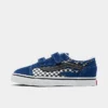 Kids' Toddler Vans Reflect Check Flame Old Skool Casual Shoes True Blue - A4VJJ7WM 401 -Default Template 7 A4VJJ7WM 401 P1