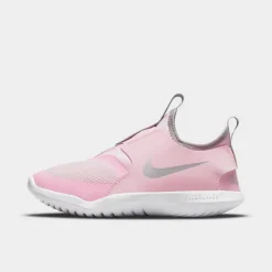 Girls' Little Kids' Nike Flex Runner Running Shoes Pink Foam/Light Smoke Grey/Metallic Silver - AT4663G 609