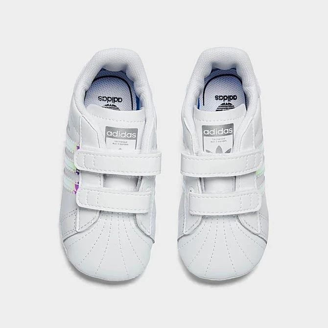 Girls' Infant Adidas Originals Superstar Crib Shoes White/White/Black - BD8000 100 7 Girls' Infant Adidas Originals Superstar Crib Shoes White/White/Black - BD8000 100 - Image 5