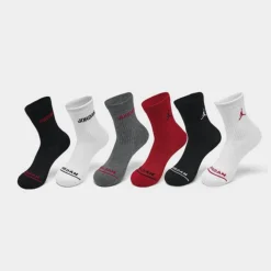 Nike Kids' Jordan Legend Crew Socks (6-Pack) Multi-Color - BJ0343G RK2