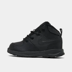 Boys' Toddler Nike Manoa Leather Boots Black/Black/Black - BQ5374 001