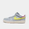 Little Kids' Nike Court Borough Low 2 Hook-and-Loop Casual Shoes Cobalt Bliss/Pearl Pink/Cosmic Fuchsia/Light Lemon Twist - BQ5451P 405 -Default Template 7 BQ5451P 405 P1