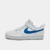 Little Kids' Nike Court Borough Low 2 Hook-and-Loop Casual Shoes White/Photo Blue/Pure Platinum - BQ5451 123 -Default Template 7 BQ5451 123 P1