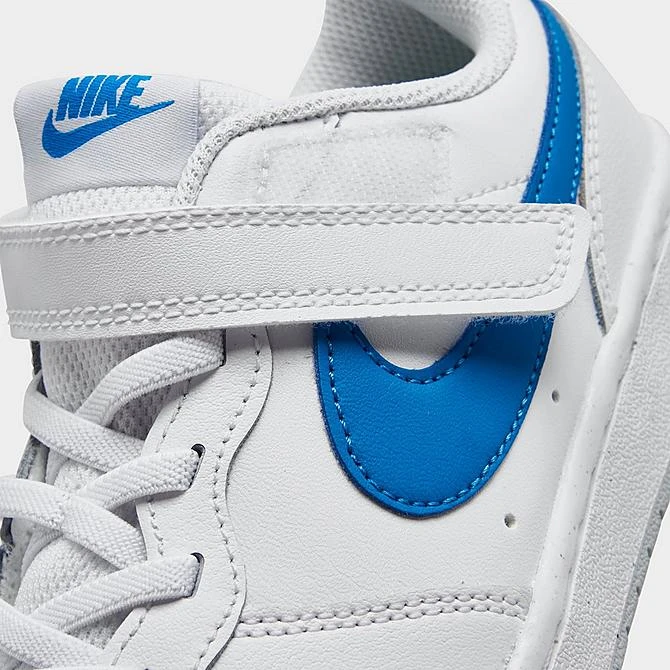 Little Kids' Nike Court Borough Low 2 Hook-and-Loop Casual Shoes White/Photo Blue/Pure Platinum - BQ5451 123 5 Little Kids' Nike Court Borough Low 2 Hook-and-Loop Casual Shoes White/Photo Blue/Pure Platinum - BQ5451 123 - Image 3
