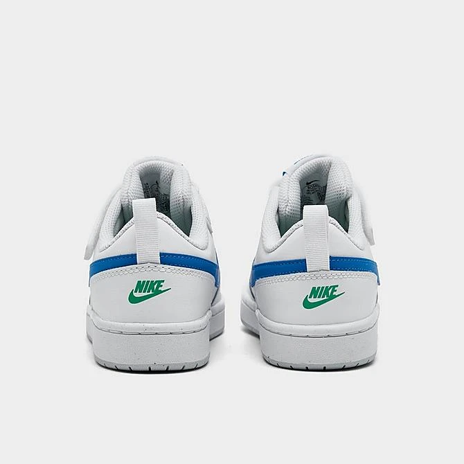 Little Kids' Nike Court Borough Low 2 Hook-and-Loop Casual Shoes White/Photo Blue/Pure Platinum - BQ5451 123 6 Little Kids' Nike Court Borough Low 2 Hook-and-Loop Casual Shoes White/Photo Blue/Pure Platinum - BQ5451 123 - Image 4
